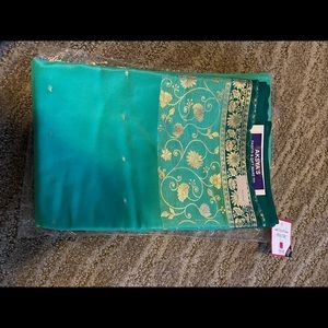 Womens brand new Indian desi Pakistani traditional unstitched saree sari outfit